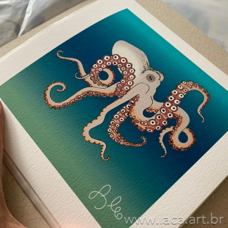 Octopus Fine Art 27cm X 27cm